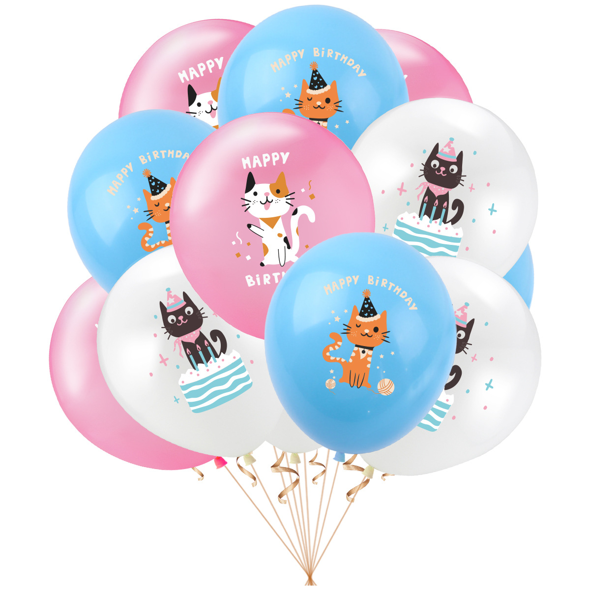 Pet Supplies App - 12 インチ漫画犬猫ラテックスバルーン 16 インチニャーレターホイルバルーンセットペットの誕生日テーマパーティーの装飾バルーン用品