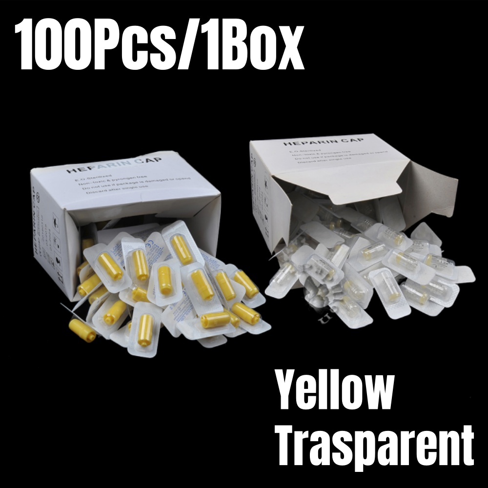 Pet Supplies Warehouse - 100 個/箱ヘパリンキャップ IV 使い捨てカニューレヘパリンキャップ犬猫ペット獣医用品医療用ヘパリンキャップ