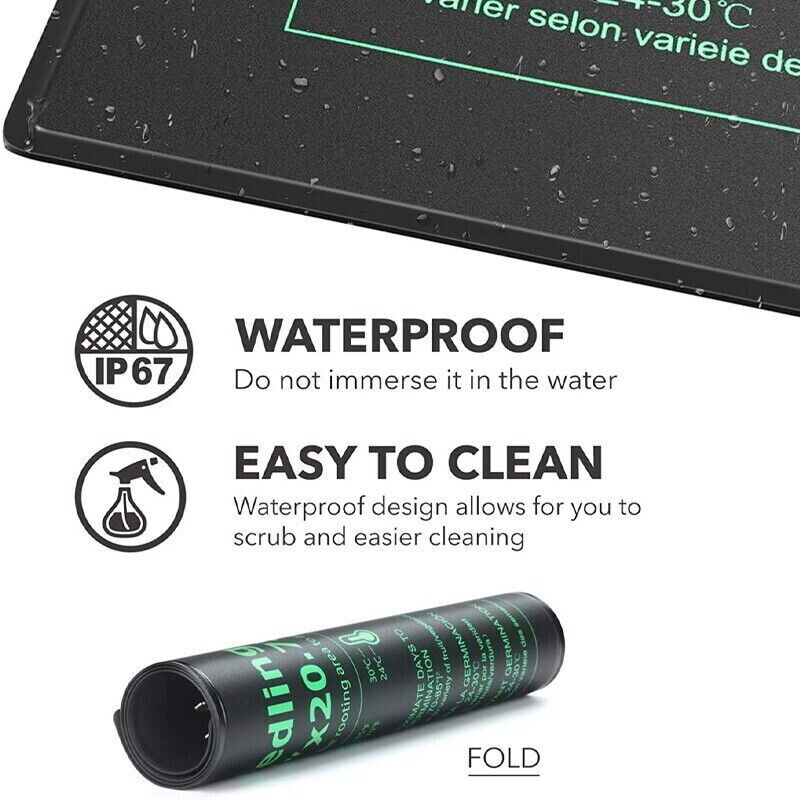 Reptile Heating Mat - LERWAY 21W 苗床用ヒートマット EUプラグ 室内温室、爬虫類、両生類、ペット、自家醸造用ヒートパッド