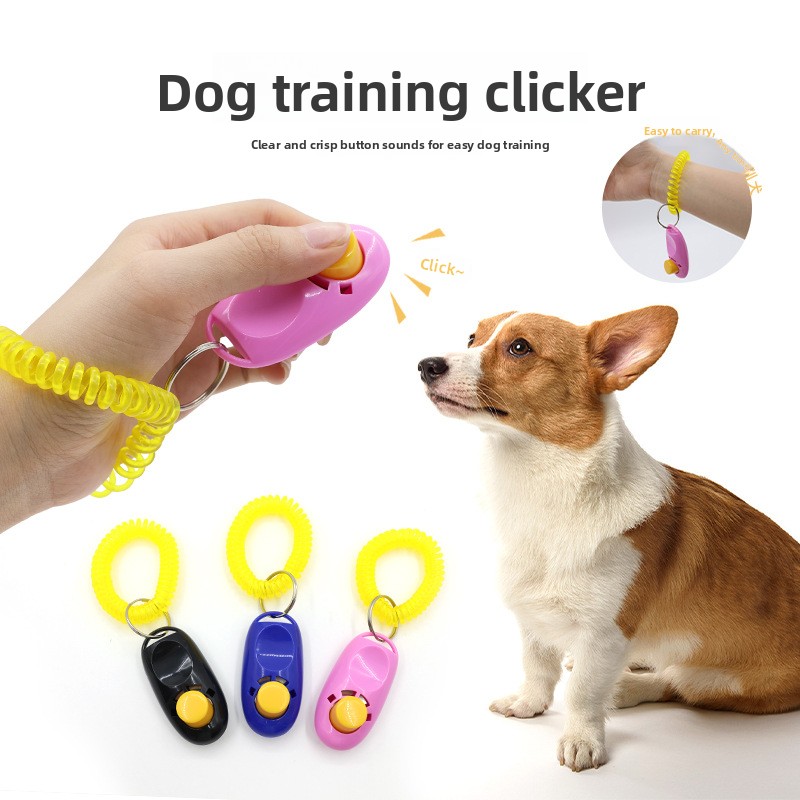 Training Clicker Dog - 犬用トレーニングクリッカー、ペットトレーニングサウンドトレーナー、指リング型犬用トレーニングクリッカー