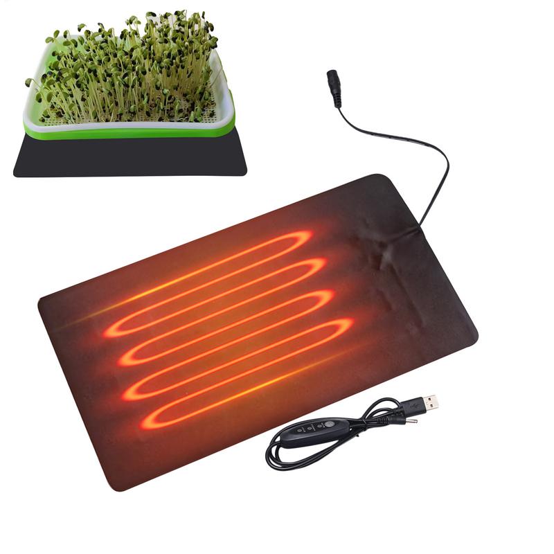 Reptile Heating Mat - 植物保温マット PVCレザー製 室内用USB給電式 水耕栽培用加熱パッド 室内植物や爬虫類用