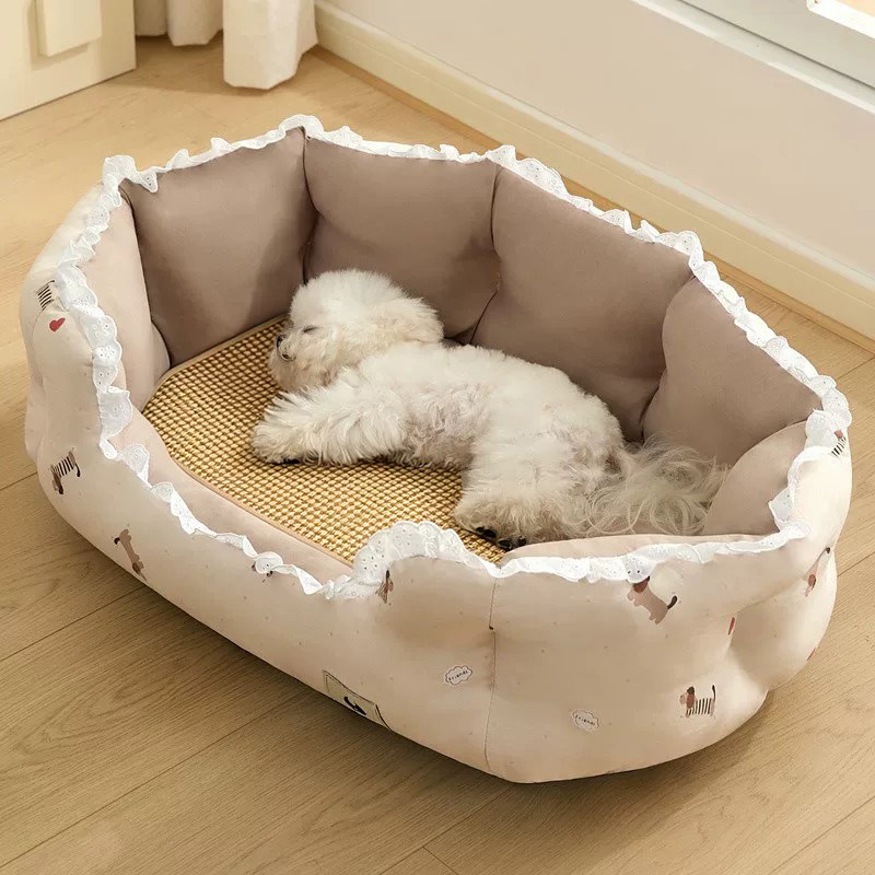 Pet Supplies Application - 夏やオールシーズンに使える犬用ベッド、テディやビションなどの小型犬に適しています、猫用ベッド、ペットベッド、ペット用品