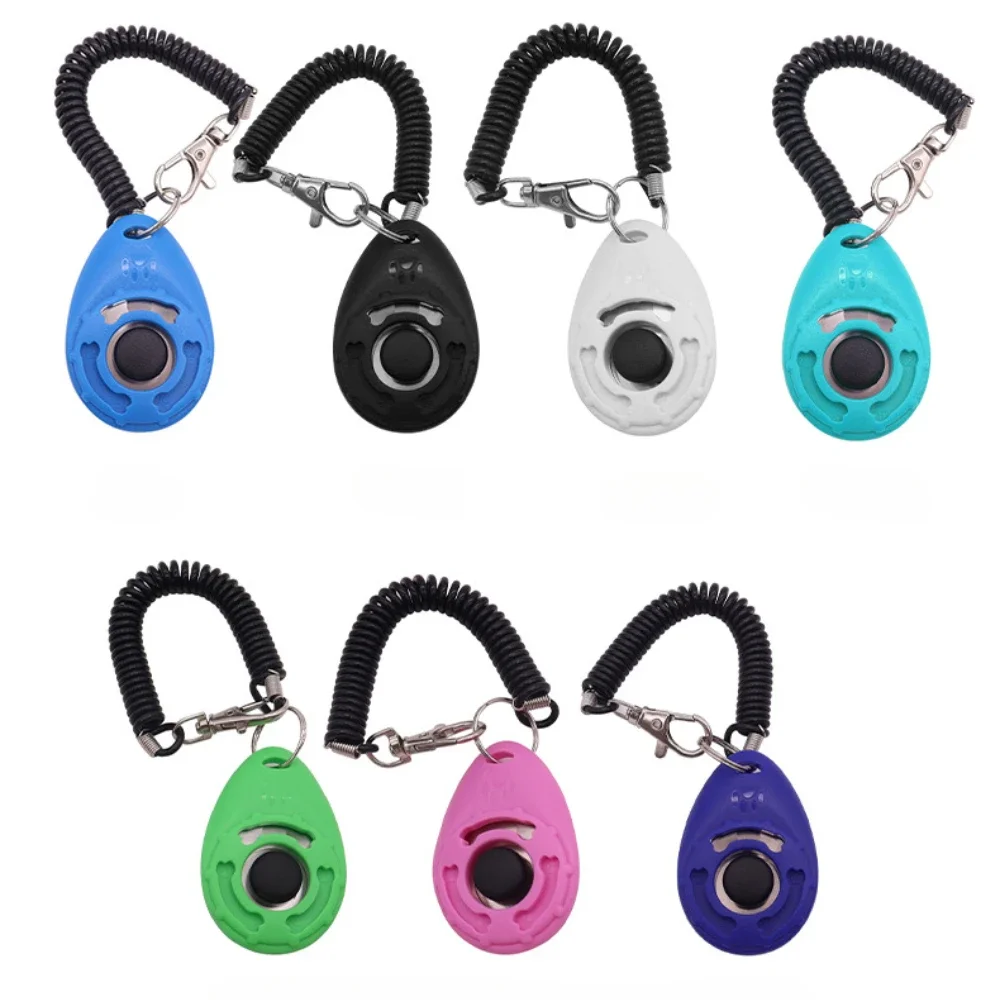 Training Clicker Dog - 犬のトレーニングクリッカー 猫、子犬、鳥、馬に使いやすい ペット製品 調節可能なリストストラップ付き 耐久性のある軽量