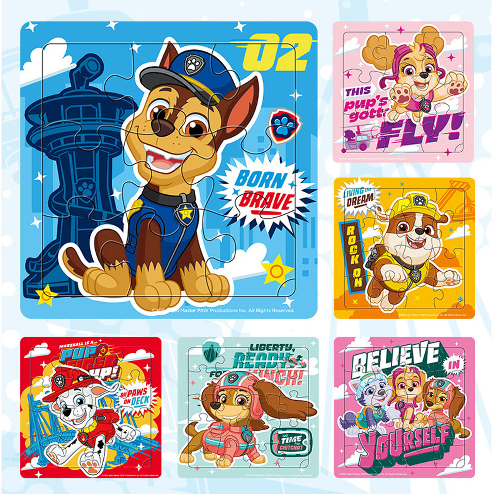 Pet Supplies Warehouse - ホット6ピース パウ・パトロール 車両ジグソーパズル 漫画犬パトロール教育用頭脳体操パズル 男の子の誕生日パーティー用品に最適