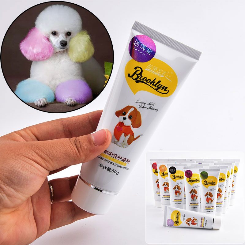 Pet Supplies App - 半永久的なペット染料クリーム、高着色、犬の髪、明るい着色、dyestuff、家庭用顔料用品、80g
