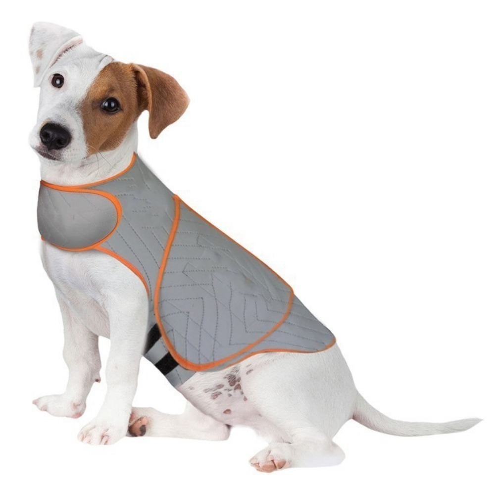 Dog Anxiety Vest - 犬用コート 弾性犬用不安解消ジャケット 反射素材 肌に優しい犬用鎮静シャツ ソフトで調節可能な犬用雨よけベスト 旅行用