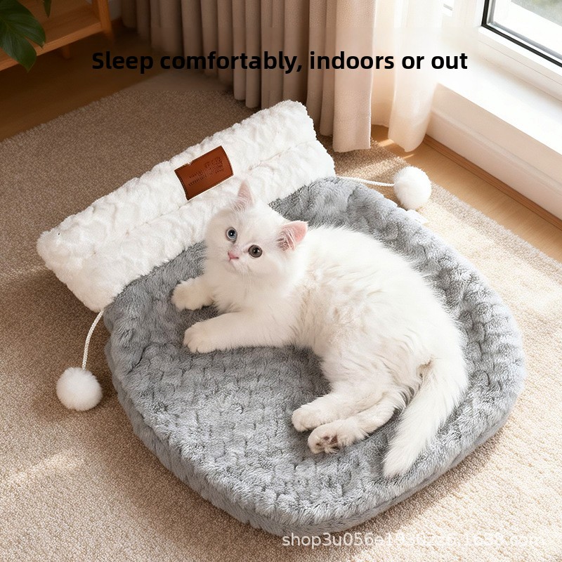 暖かい猫の洞窟型巣、囲まれた冬の暖かさ、安心感、子猫用寝袋、 - Pet Supplies Application のレビューと価格