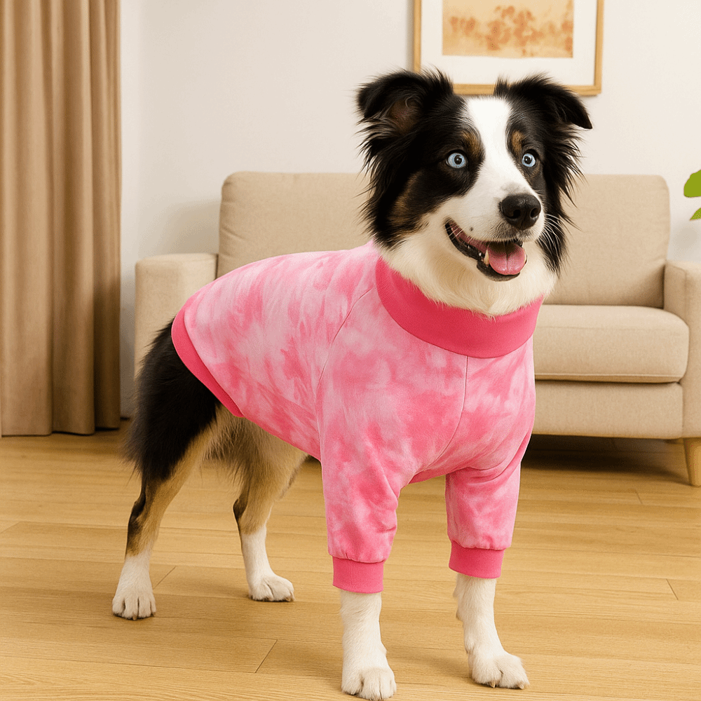 犬用パジャマ、伸縮性のある犬用回復スーツ、タイダイ柄、暖かい - Dog Anxiety Vest のレビューと価格