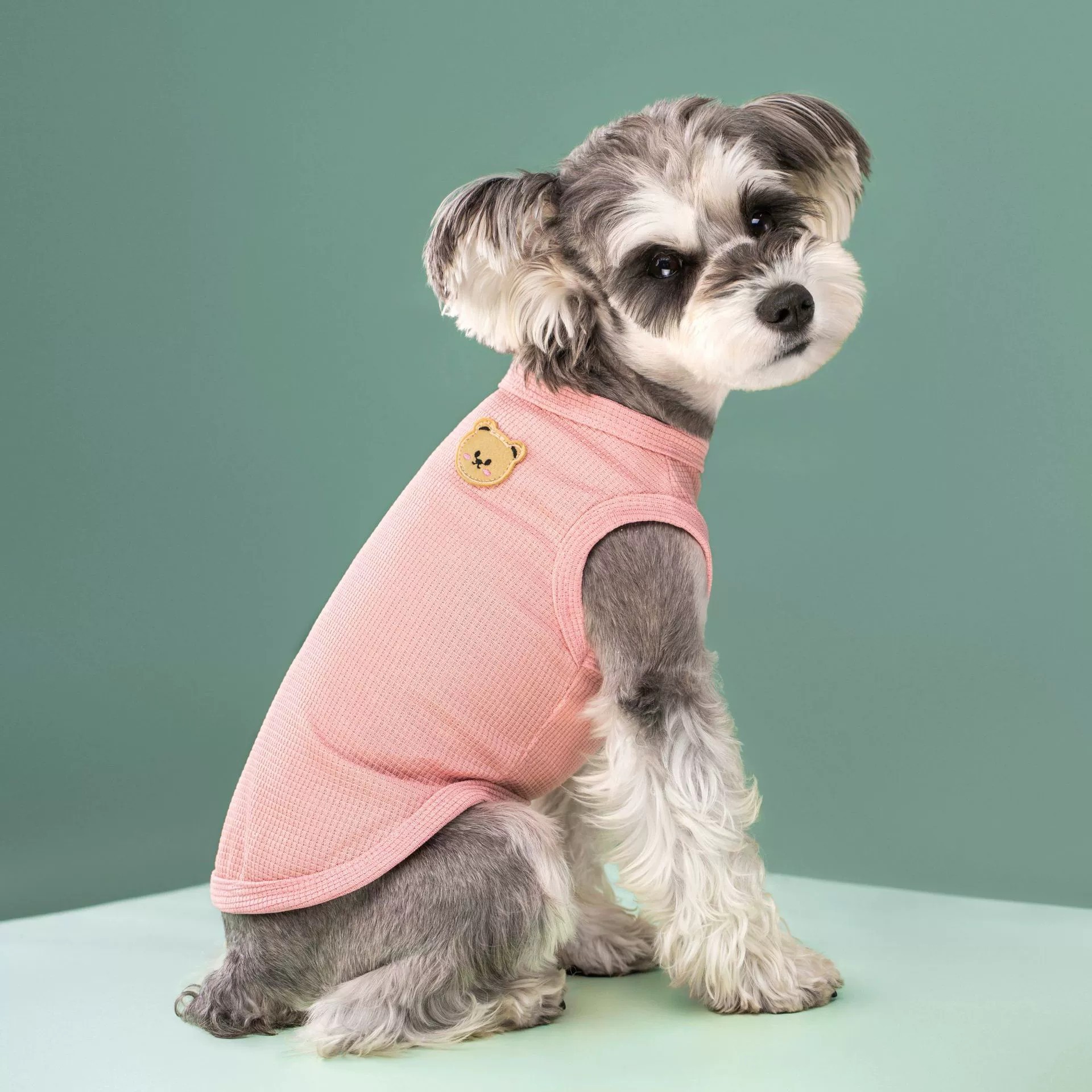 春夏ペットワッフルベスト テディ ビション子犬犬不安解消服  - Dog Anxiety Vest のレビューと価格