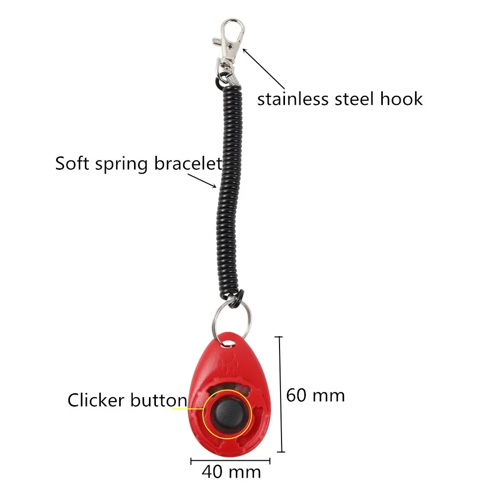2 in 1犬用トレーニングクリッカー、ペット用プラスチック - Training Clicker Dog のレビューと価格