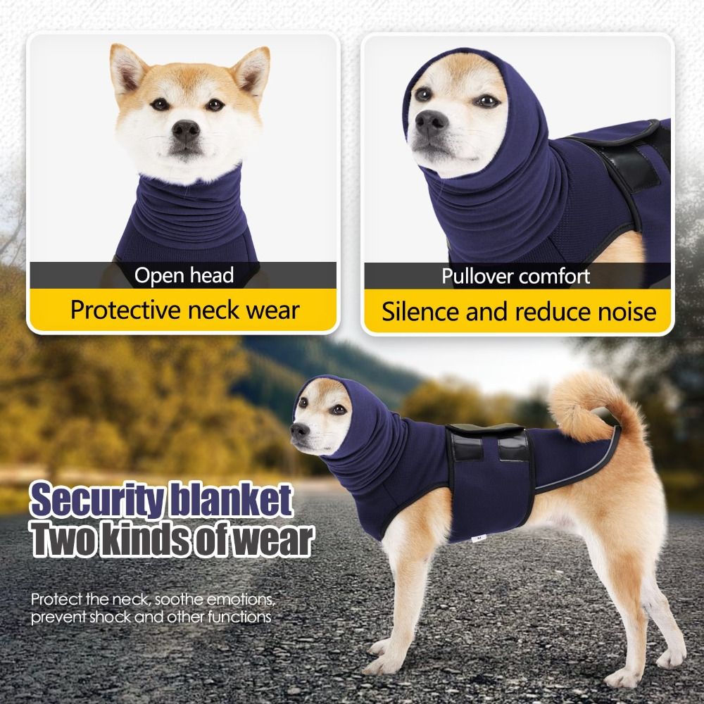 ノイズプルーフ犬用カームダウンフーディー反射材入り通気性ペッ - Dog Anxiety Vest のレビューと価格