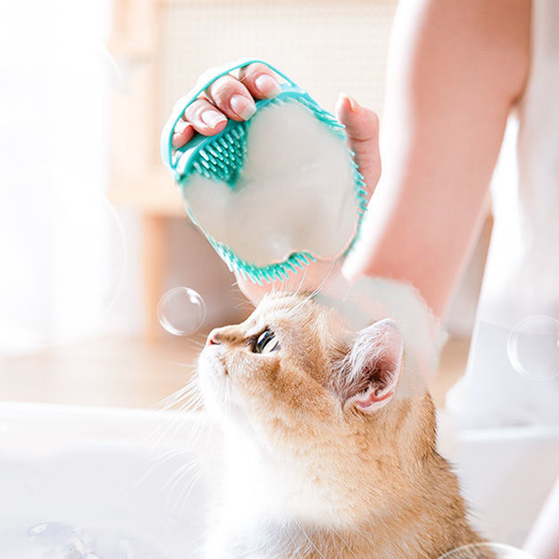 柔らかいシリコン製ペット用バスブラシマッサージャー、シャワー - Pet Supplies Application のレビューと価格