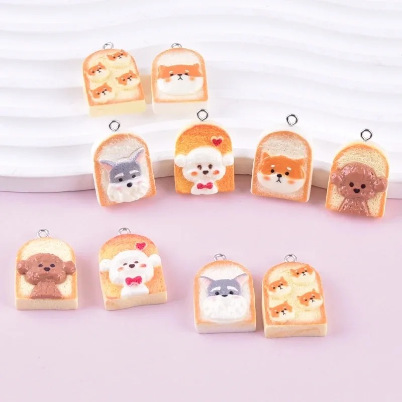 10 個かわいいトースト犬樹脂ペンダント漫画動物チャーム D - Pet Supplies Warehouse のレビューと価格