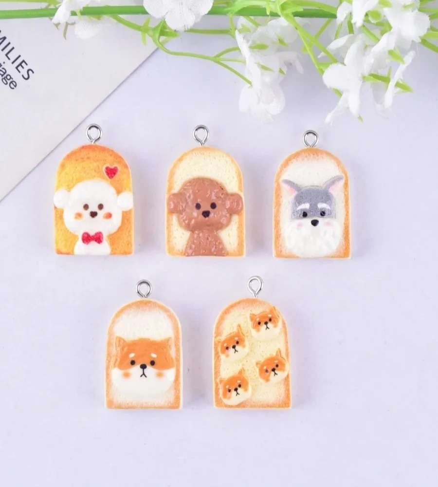 10 個かわいいトースト犬樹脂ペンダント漫画動物チャーム D - Pet Supplies Warehouse のレビューと価格
