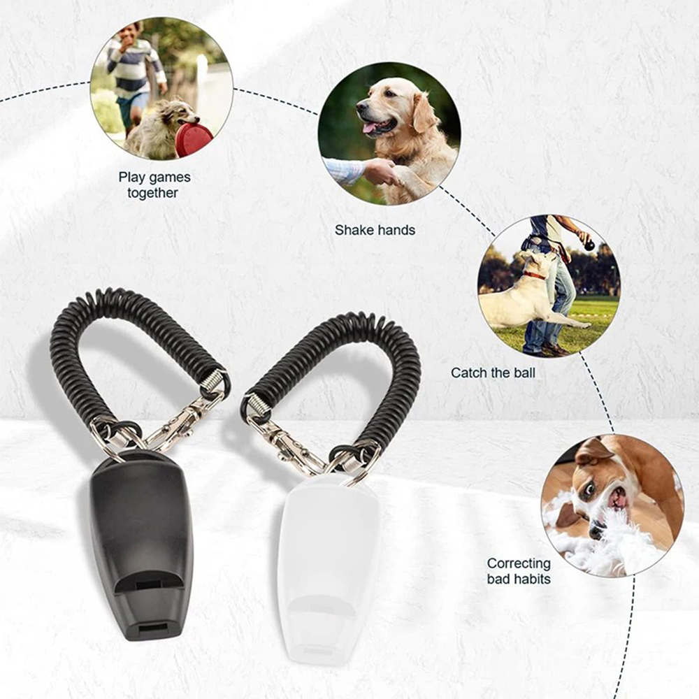 2in1ペットドッグクリッカー、犬用トレーニングホイッスル、 - Training Clicker Dog のレビューと価格