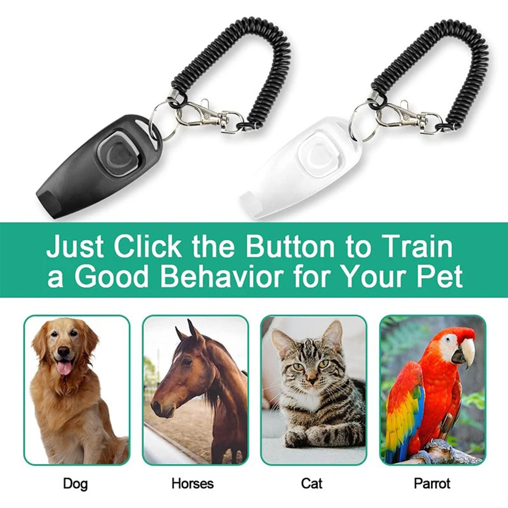 2in1ペットドッグクリッカー、犬用トレーニングホイッスル、 - Training Clicker Dog のレビューと価格