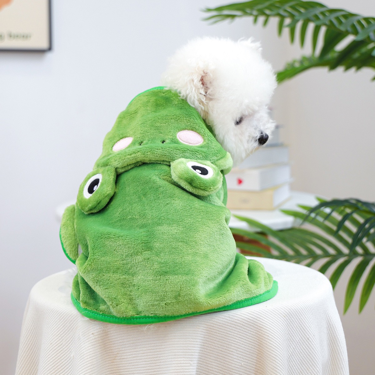カエルキャップワンピース犬用マントパーカー室内通気性タオル服 - Pet Supplies York のレビューと価格