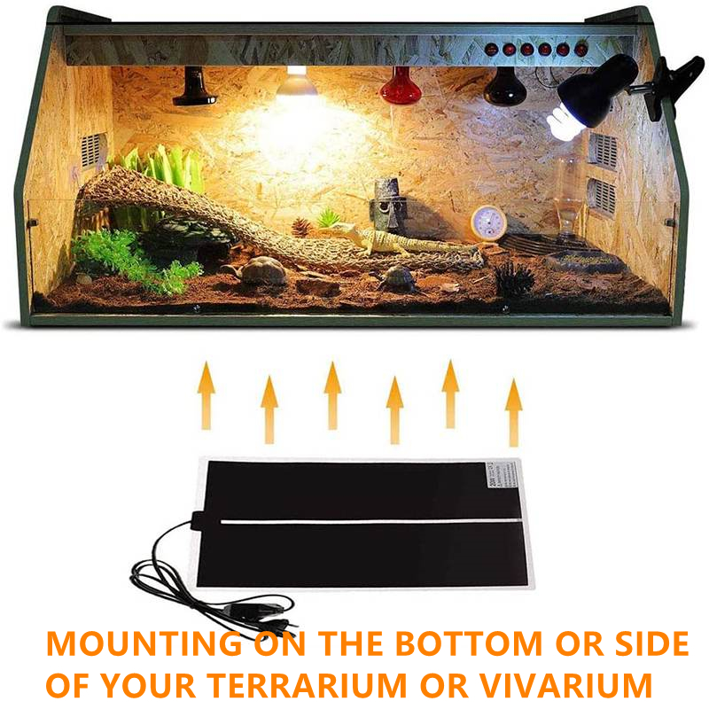 5W-20W 110V 加熱ウォームパッド、爬虫類飼育用テラ - Reptile Heating Mat のレビューと価格