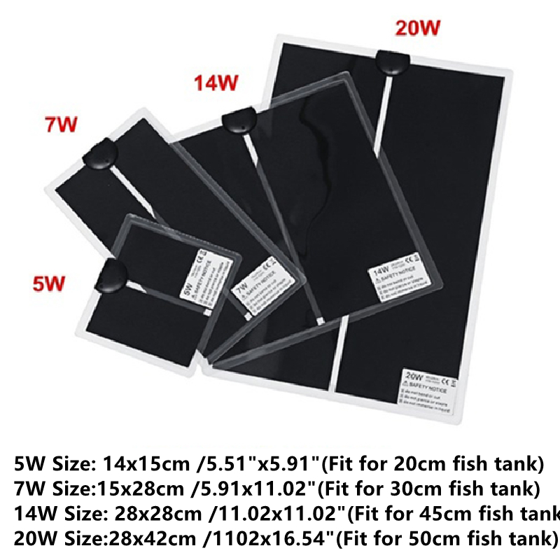 5W-20W 110V 加熱ウォームパッド、爬虫類飼育用テラ - Reptile Heating Mat のレビューと価格