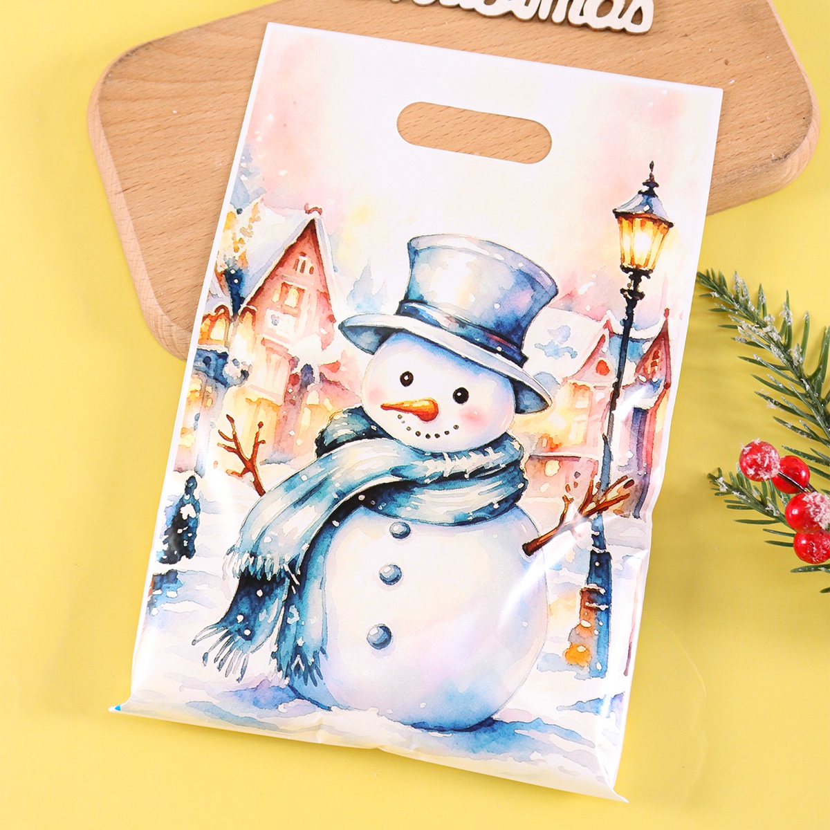 10/20/50 個メリークリスマスブルーギフトバッグ雪だる - Pet Supplies Warehouse のレビューと価格