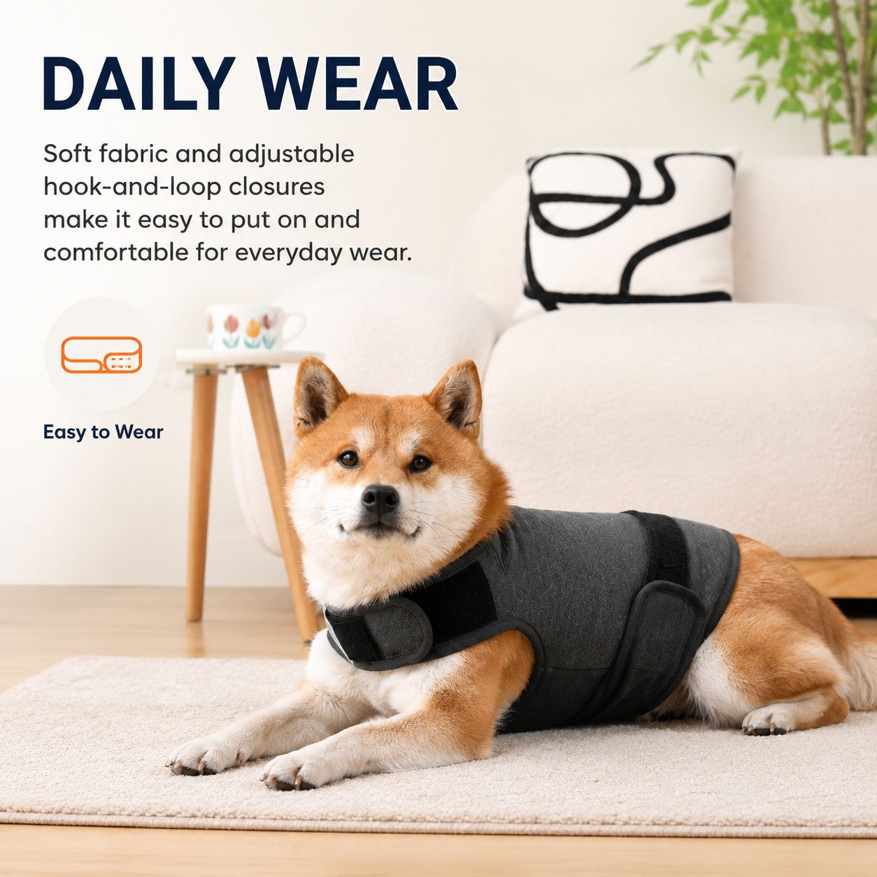 犬用不安軽減ベスト、調節可能なフックとループ付き、柔らかいコ - Dog Anxiety Vest のレビューと価格