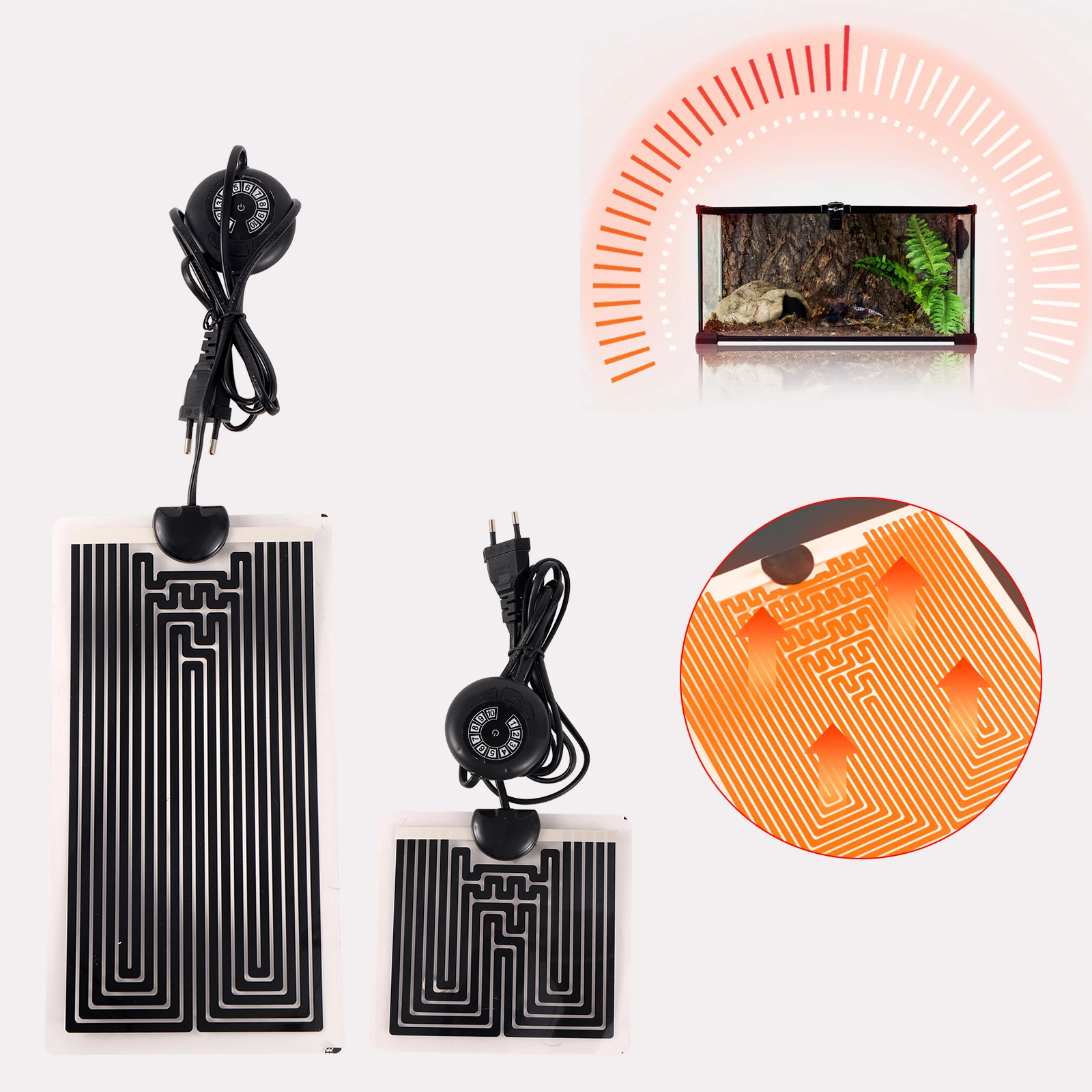 温度調節可能なコントローラーマット 爬虫類ヒートマット ペッ - Reptile Heating Mat のレビューと価格