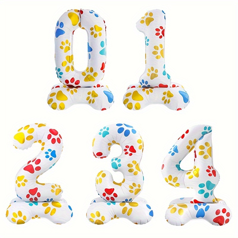 1個入り 16インチ ホワイト スタンド式ナンバーバルーン  - Pet Supplies App のレビューと価格