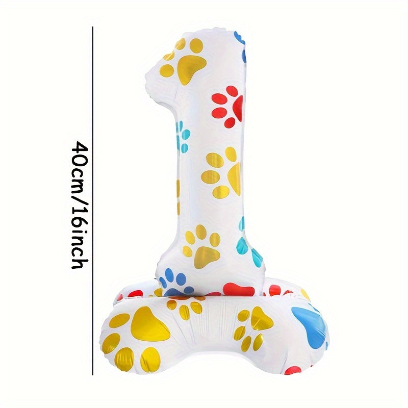 1個入り 16インチ ホワイト スタンド式ナンバーバルーン  - Pet Supplies App のレビューと価格