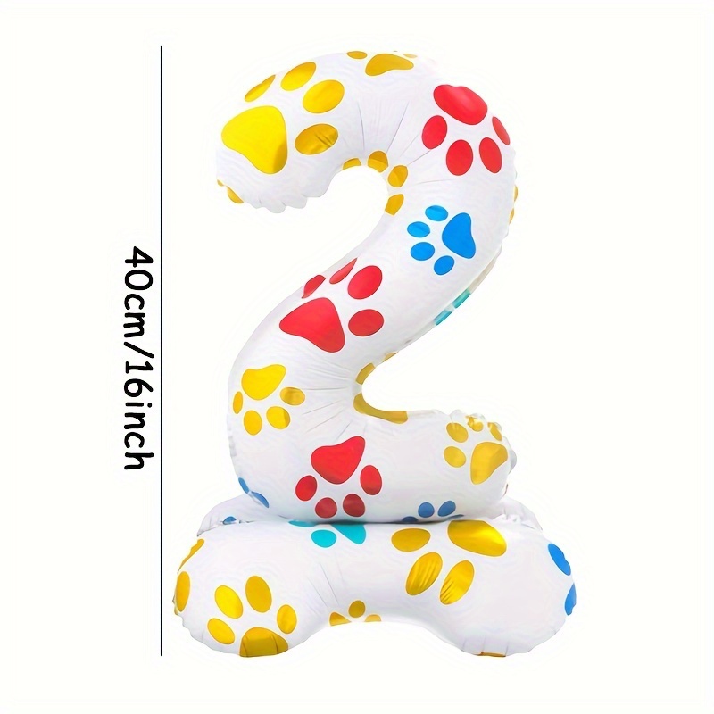 1個入り 16インチ ホワイト スタンド式ナンバーバルーン  - Pet Supplies App のレビューと価格