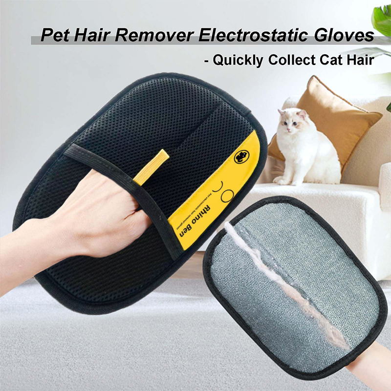 新しい静電気ペットグルーミンググローブ毛除去クリーニングアク - Pet Supplies Warehouse のレビューと価格