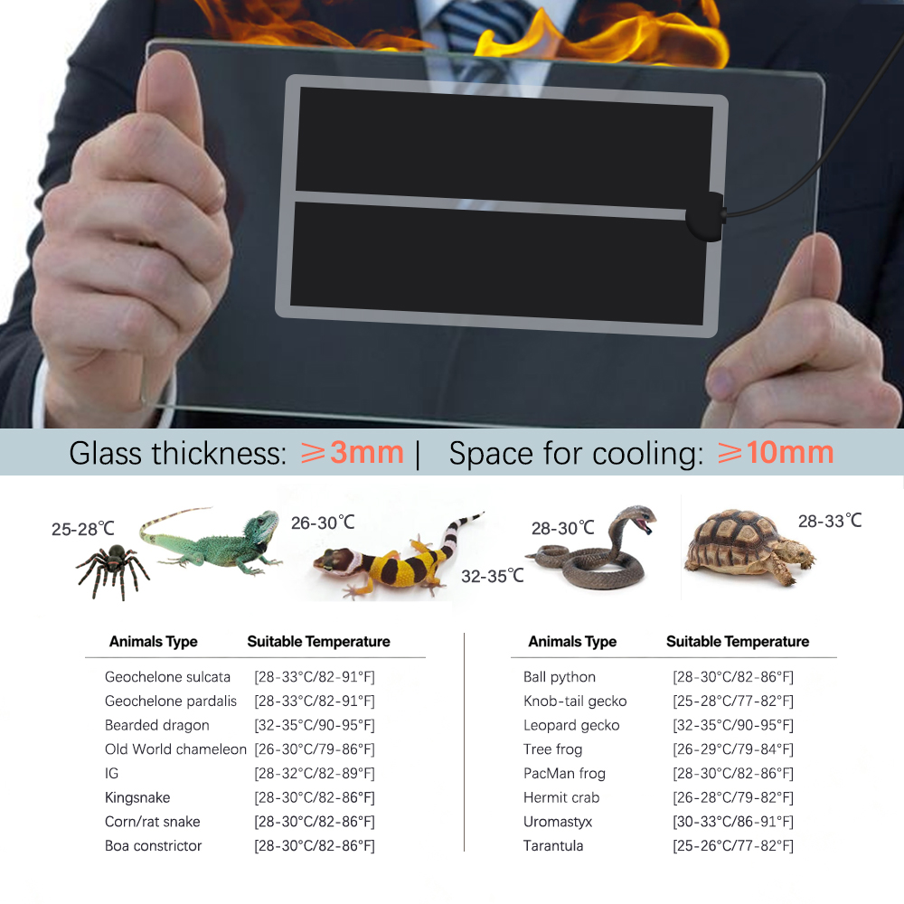 45W-5W 2/4/6H タイミングペット加熱パッド爬虫類 - Reptile Heating Mat のレビューと価格
