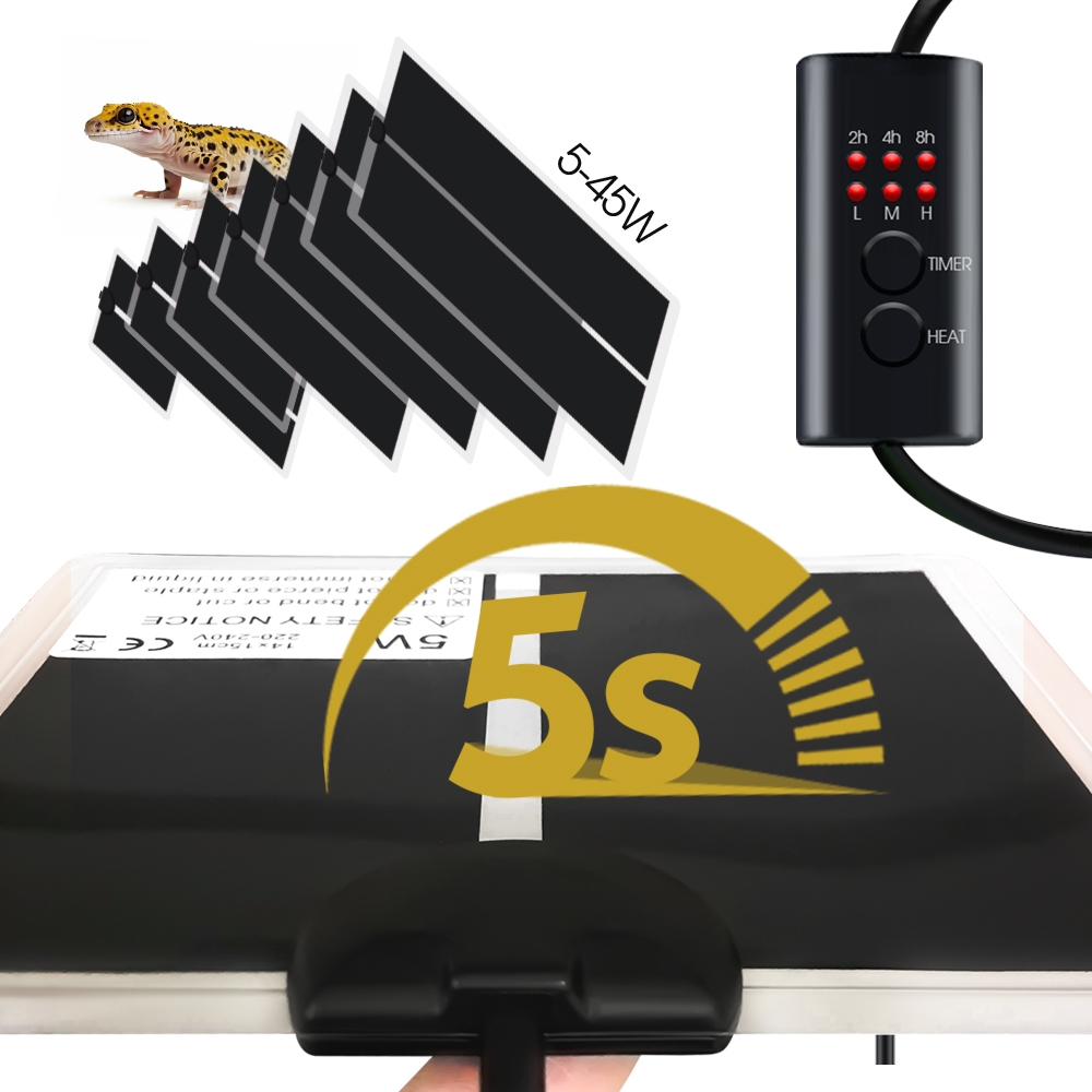 爬虫類用の調整可能な温度コントローラー,加熱パッド,EUプラ - Reptile Heating Mat のレビューと価格