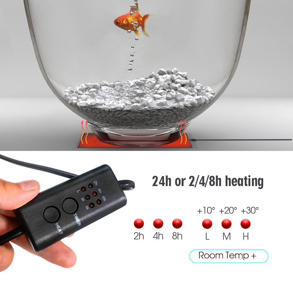爬虫類用の調整可能な温度コントローラー,加熱パッド,EUプラ - Reptile Heating Mat のレビューと価格