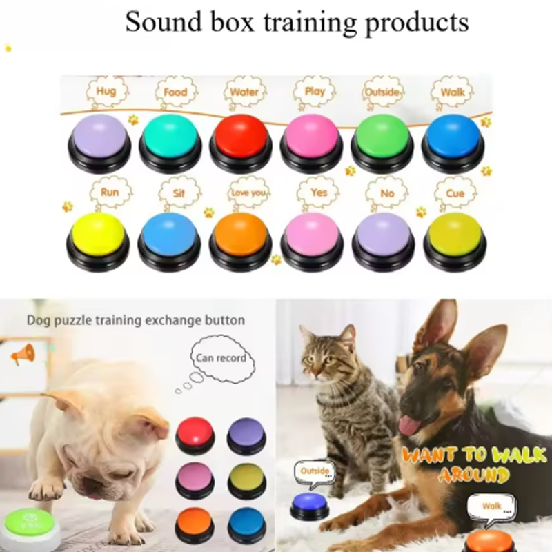 犬のコミュニケーションボタン ペットトレーニング用音声録音ボ - Training Clicker Dog のレビューと価格