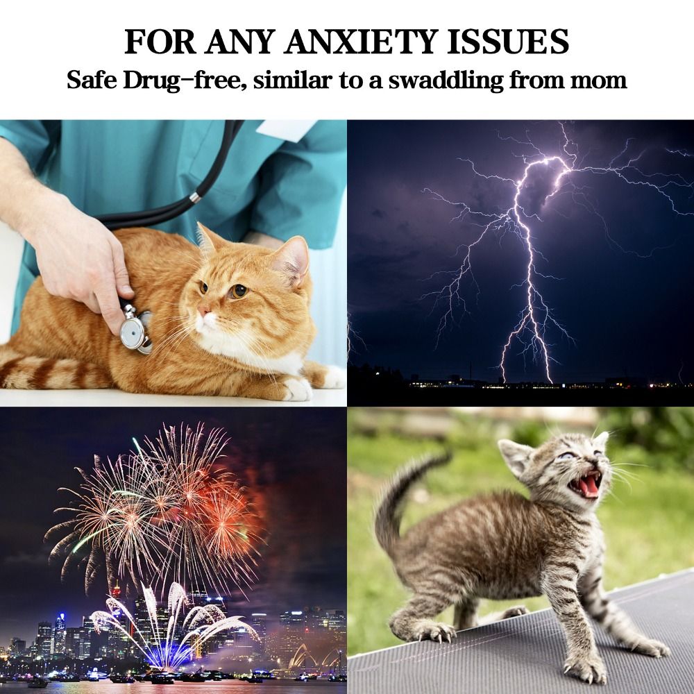 調節可能な猫用落ち着かせるベスト、伸縮性があり通気性のある不 - Dog Anxiety Vest のレビューと価格