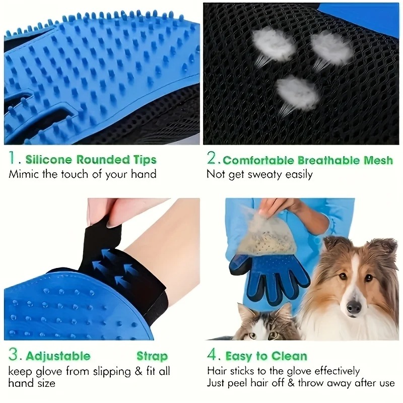 ペットの毛取りグローブコームペット犬猫グルーミングクリーニン - Pet Supplies Warehouse のレビューと価格